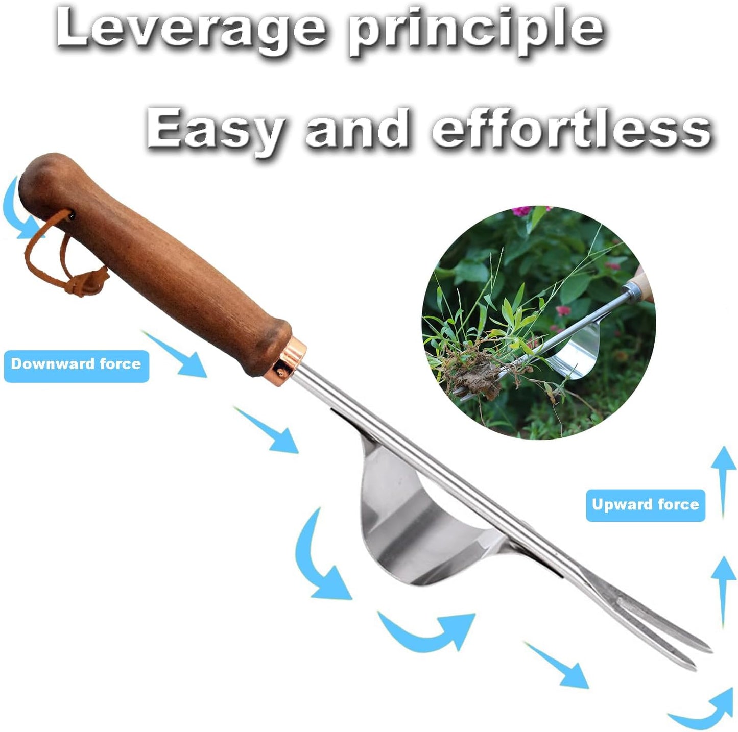 Gardening Tools- Flower Spade Digging Loosening Tool Hand Rake Weed Puller Garden Tools Make Ideal Gifts for Gardening Enthusiast(Weeder1)