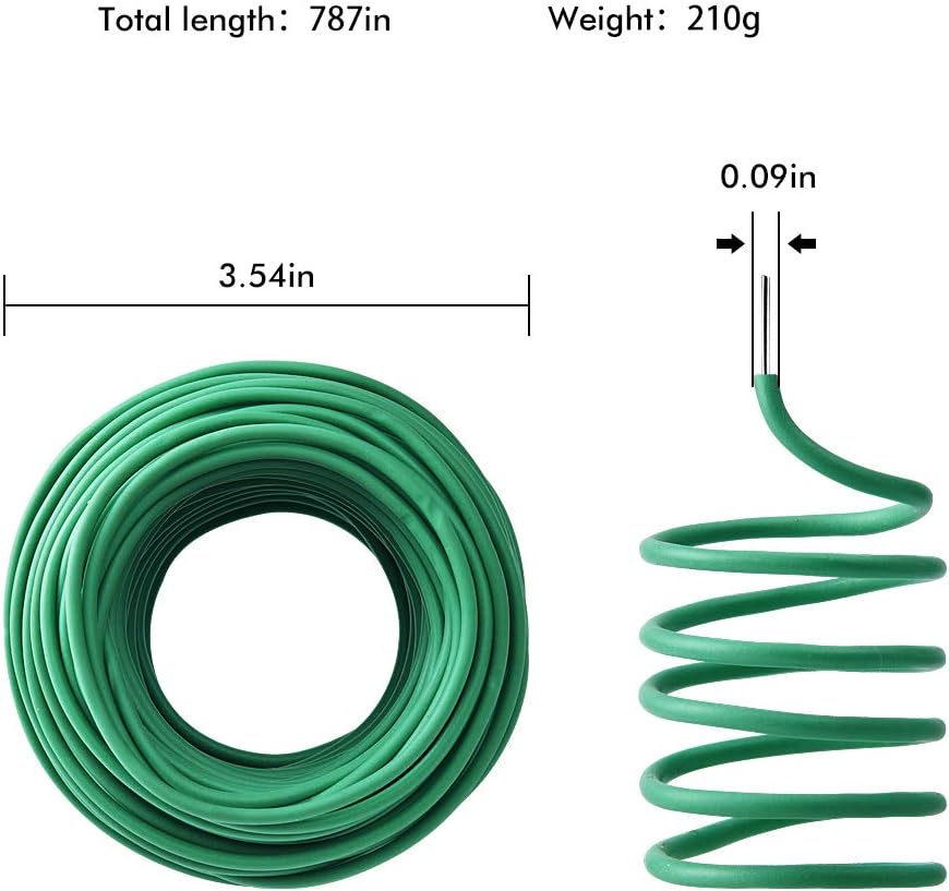 Green Soft Twist Tie Tomato Plant Tie TPR Garden Supply, for Supporting Plants and Home Organizing (65.6 feet/20 Meters)