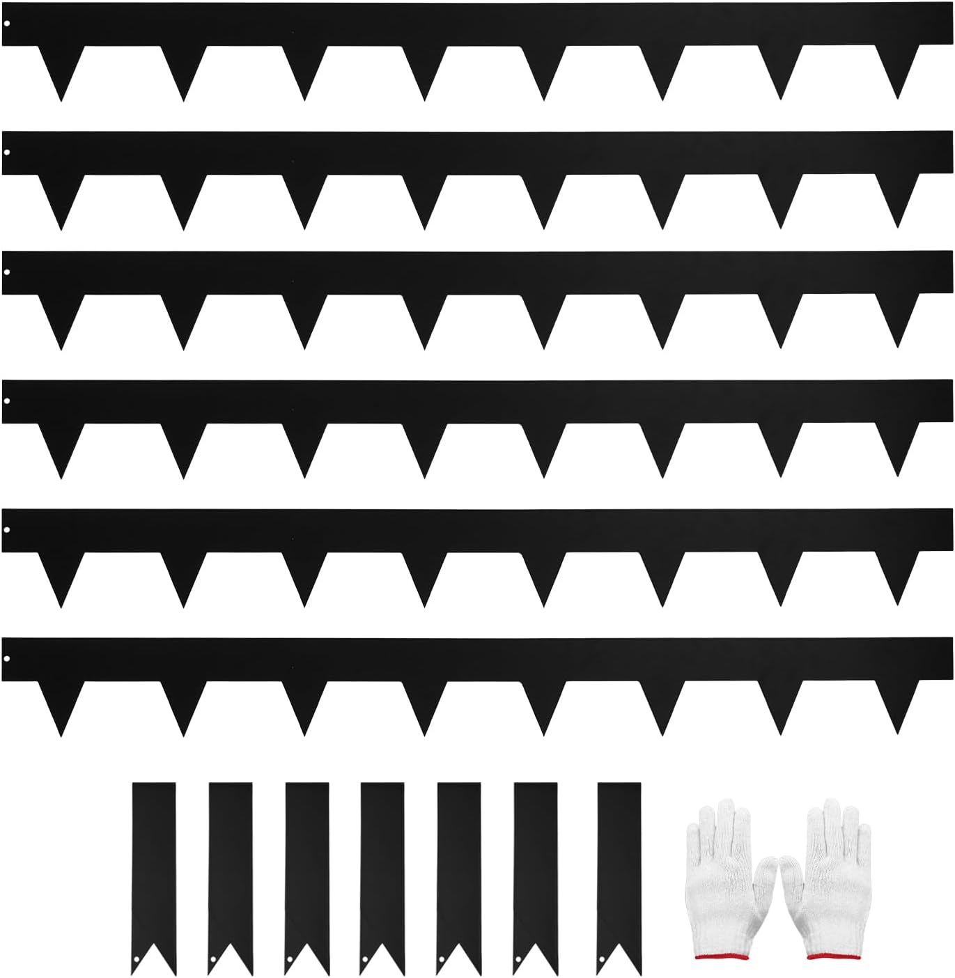 Hugeleaf Metal Landscape Edging, 40” L x 4.5” H Metal Edging for Landscaping with 7Pcs Stakes, Metal Garden Edging Pack of 6 (20 Feet Total Length)