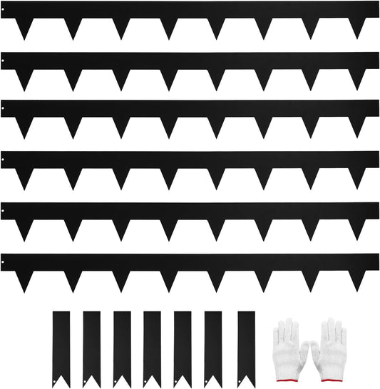 Hugeleaf Metal Landscape Edging, 40” L x 4.5” H Metal Edging for Landscaping with 7Pcs Stakes, Metal Garden Edging Pack of 6 (20 Feet Total Length)