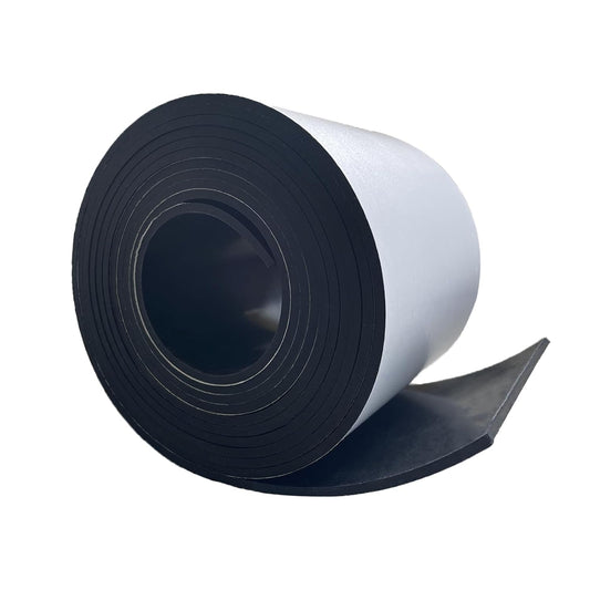 Adhesive Rubber Strips 1/8 (.125)" Thick X 4" Wide X 10'Long, Solid Rubber Strip with Adhesive for DIY Gaskets Crafts Pads Sealing Abrasion Supports Flooring Protection Warehouse