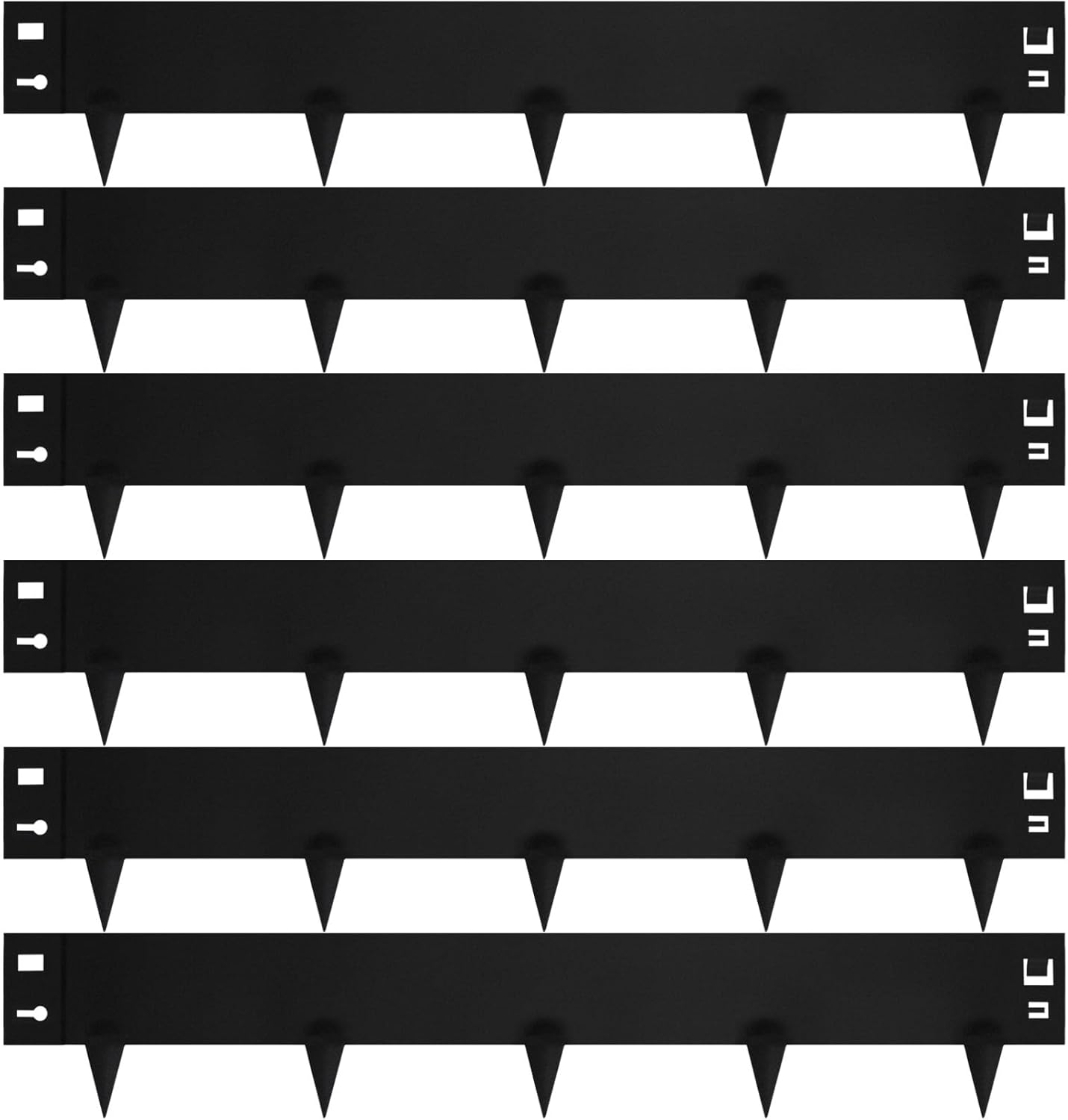 9.4 Inch Metal Landscape Edging, 6 Pack Heavy Duty Galvanized Steel Garden Edging,42 Inch Garden Edging Border for Lawn, Pathway, Yard