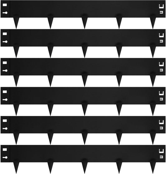 9.4 Inch Metal Landscape Edging, 6 Pack Heavy Duty Galvanized Steel Garden Edging,42 Inch Garden Edging Border for Lawn, Pathway, Yard