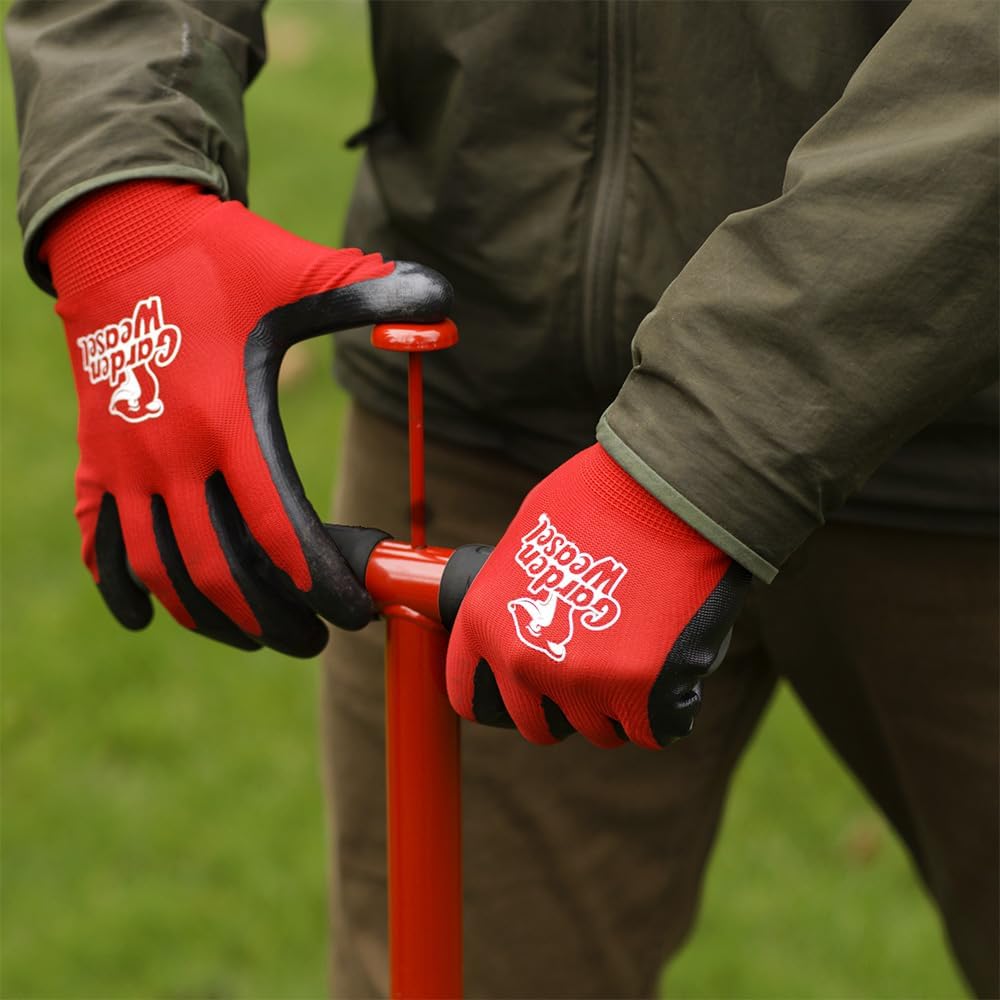 GARDEN WEASEL WeedPopper Step & Twist – Black Ergonomic Grip | Stand Up Weed Puller Tool for Dandelion, Crabgrass & Root Removal | Heavy Duty Lawn & Garden Weeder | 95206-A