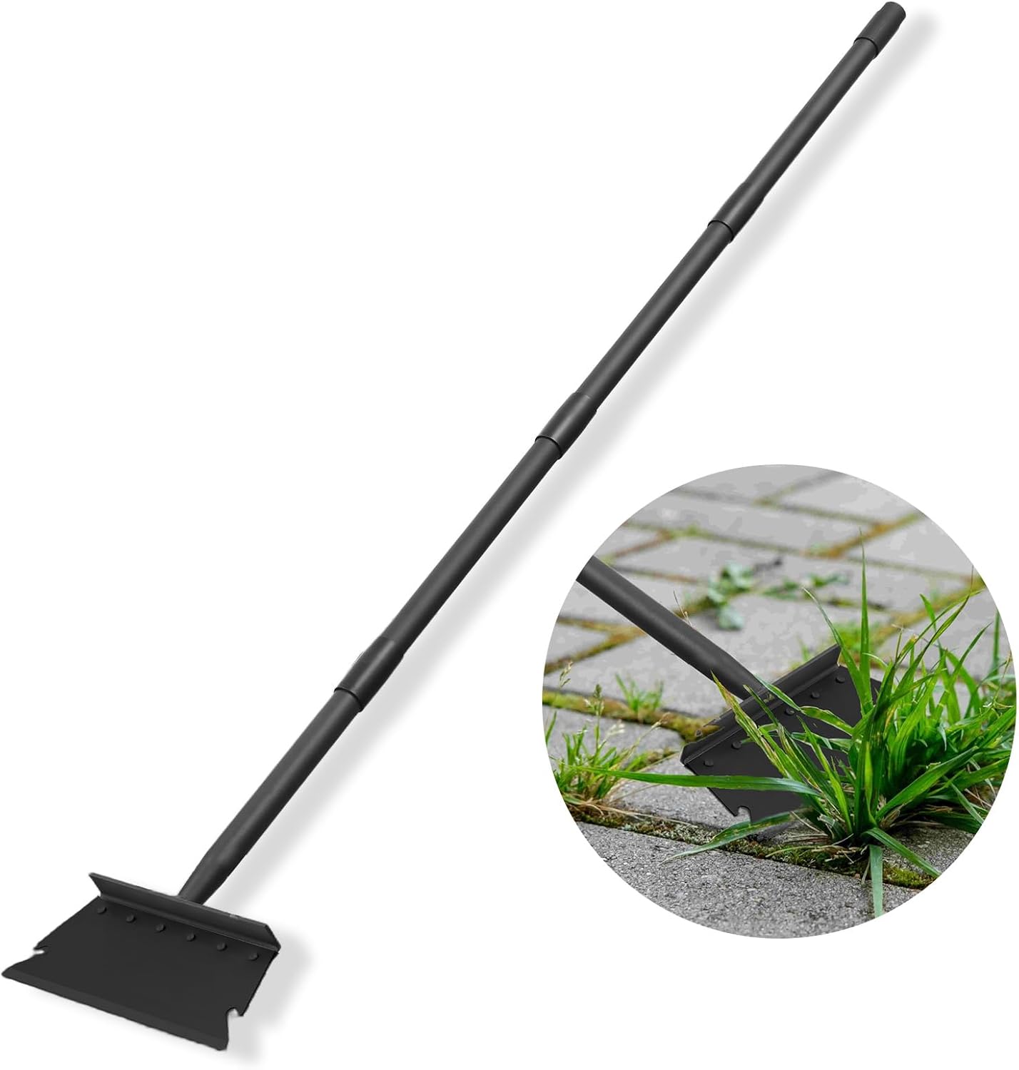 Garden Flat Shovel Scraper, Multifunctional Garden Cleaning Shovel with 59 Inch Long Handle, Heavy Duty Outdoor Floor Scraper for Weed Cleaning,Trenching,Edging and Removing Snow,Ice,Weeds,Dirty,Moss