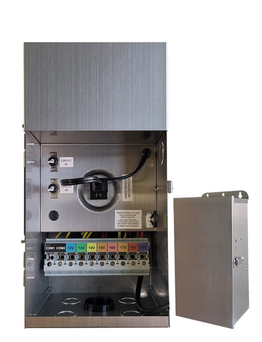 MALORY 600W Low Voltage Transformer for Landscape Lighting,120V AC to 12/13/14/15/16/17/18/22V Multi-Tap Power Supply for Outdoor Landscape Lights,Yard Lights,Garden Lights(Transformer only)