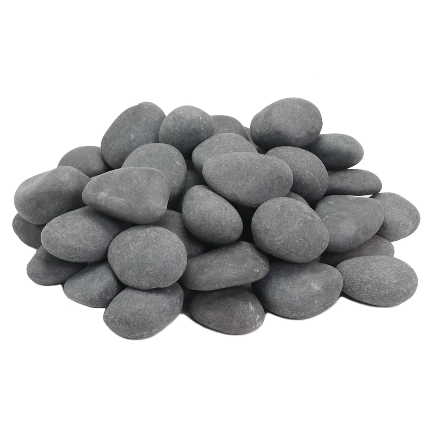 20LB Black Stones Pebbles River Rocks, Natural Beach Pebbles, Garden Decorative Stones-1-2 Large Plant Rocks,Ideal for Aquarium, Home Decor