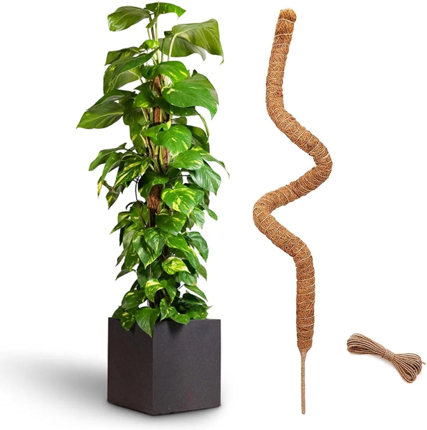 48 Inch Bendable Moss Pole for Plants Monstera, Coir Plant Pole Stick, Support Stake for Climbing Plants Indoor, Pothos, Philodendron, Moss Pole kit, Plant Support Stake for Plants Indoor