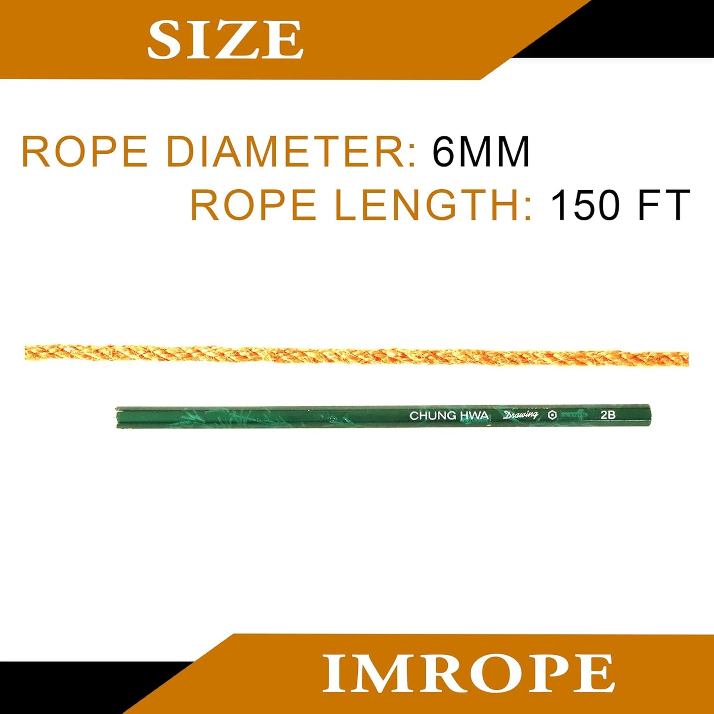 6mm x 150 Feet Orange Jute Rope, Twine for Gardening Tomato Climbing Plant Tie Floristry Crafts Gift Wrapping Packing Decor