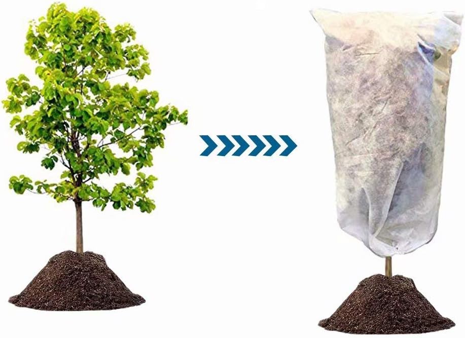 Agfabric Frost Cover H24''xW32''， 0.95oz Winter Tree Cover Plant Covers for Cold Weather