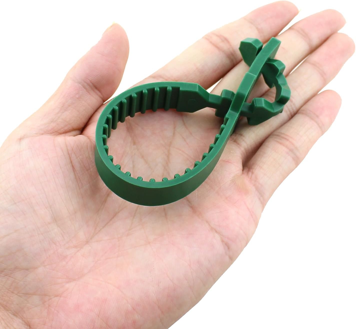 8PCS 9.45 Inch Green PP Stump Support Strip Heavy Duty Adjustable Interlock Garden Plants Shrub Ties for Gardening Pots Nurseries