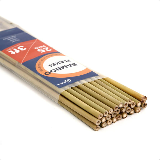 Bamboo Stakes 3FT Garden Stakes Plant Stakes for Indoor and Outdoor Climbing Plants Poles Sticks Support Tomatoes Eggplants Beans 25 Pack