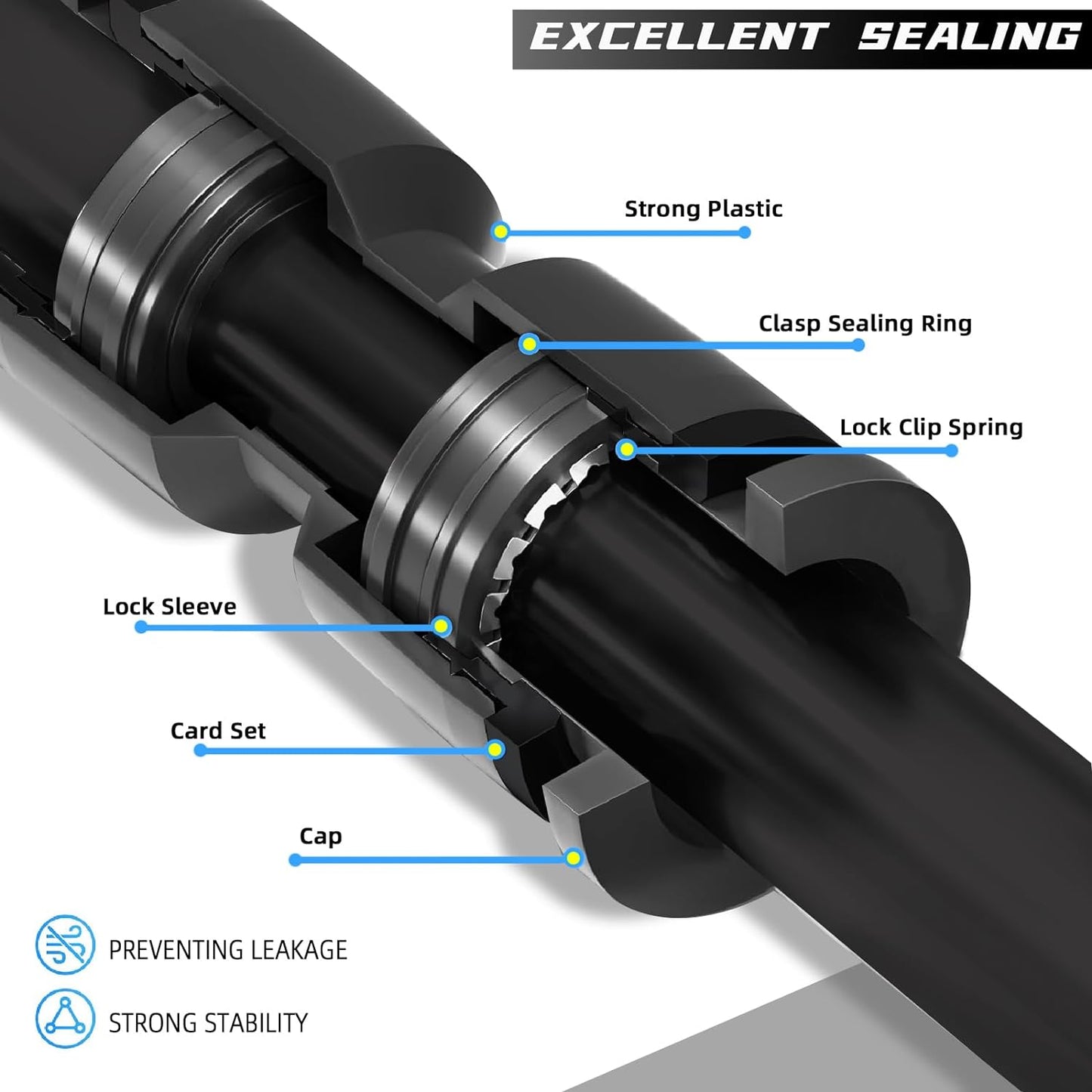 30 Pack Quick Connect 1/4" Drip Irrigation Tee Connectors, Universal Tee Fitting for 1/4 Inch Irrigation Tubing, Leak Free Fittings for Sprinkler or Drip Irrigation System