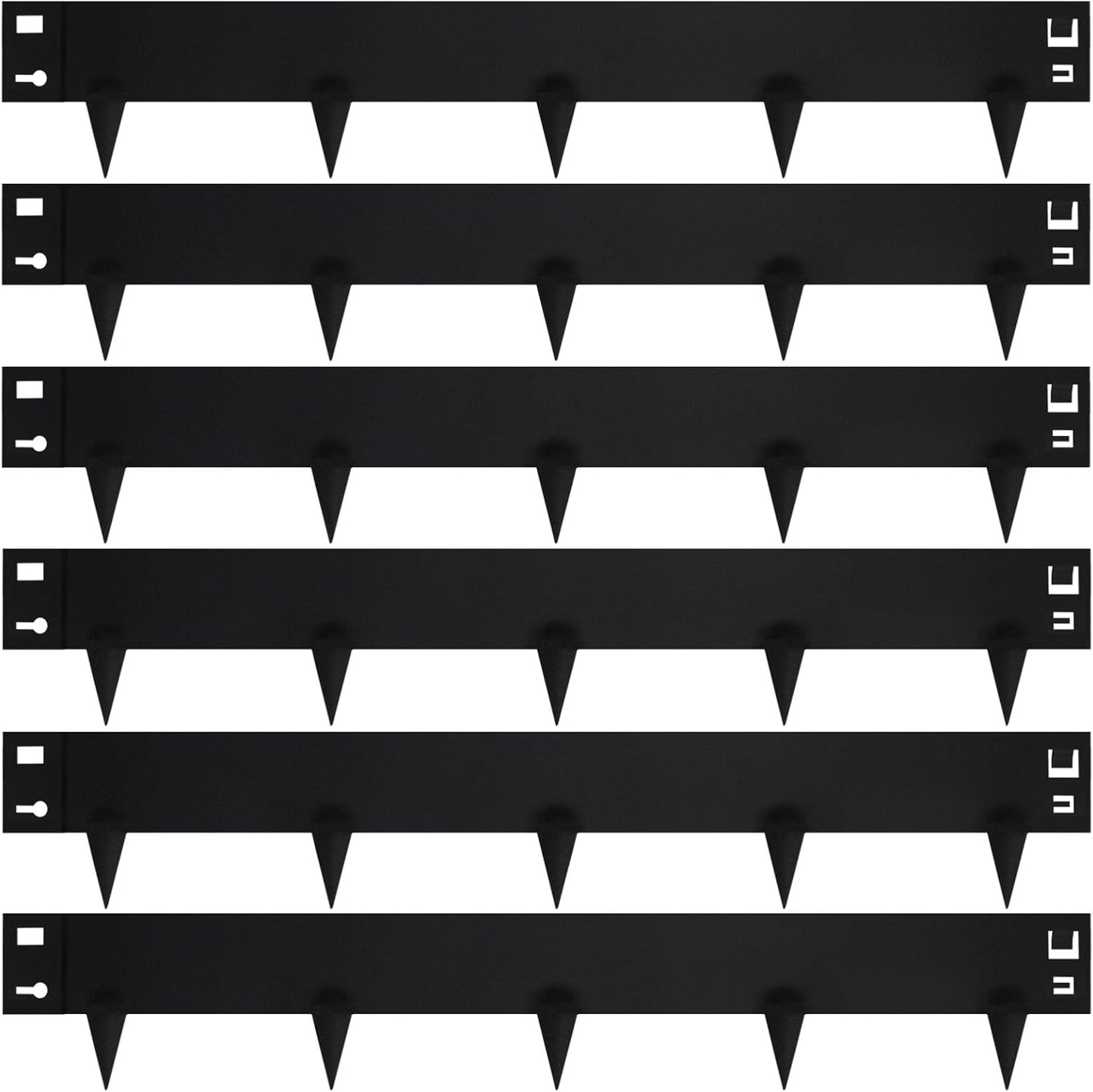 42" L X 7.9" H Metal Landscape Edging, 6 Pack Heavy Duty Galvanized Steel Garden Edging,42 Inch Garden Edging Border for Lawn, Pathway, Yard