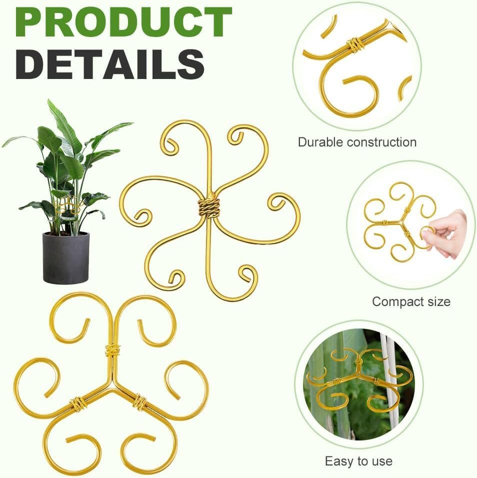 3 Pack Stackable Monstera Plant Support, Garden Plant Stakes for Indoor Outdoor Plants, Climbing Plant Support Structures Moss Pole Monstera Plant Holder Sticks Support Tall Potted Plants (3 PCS)