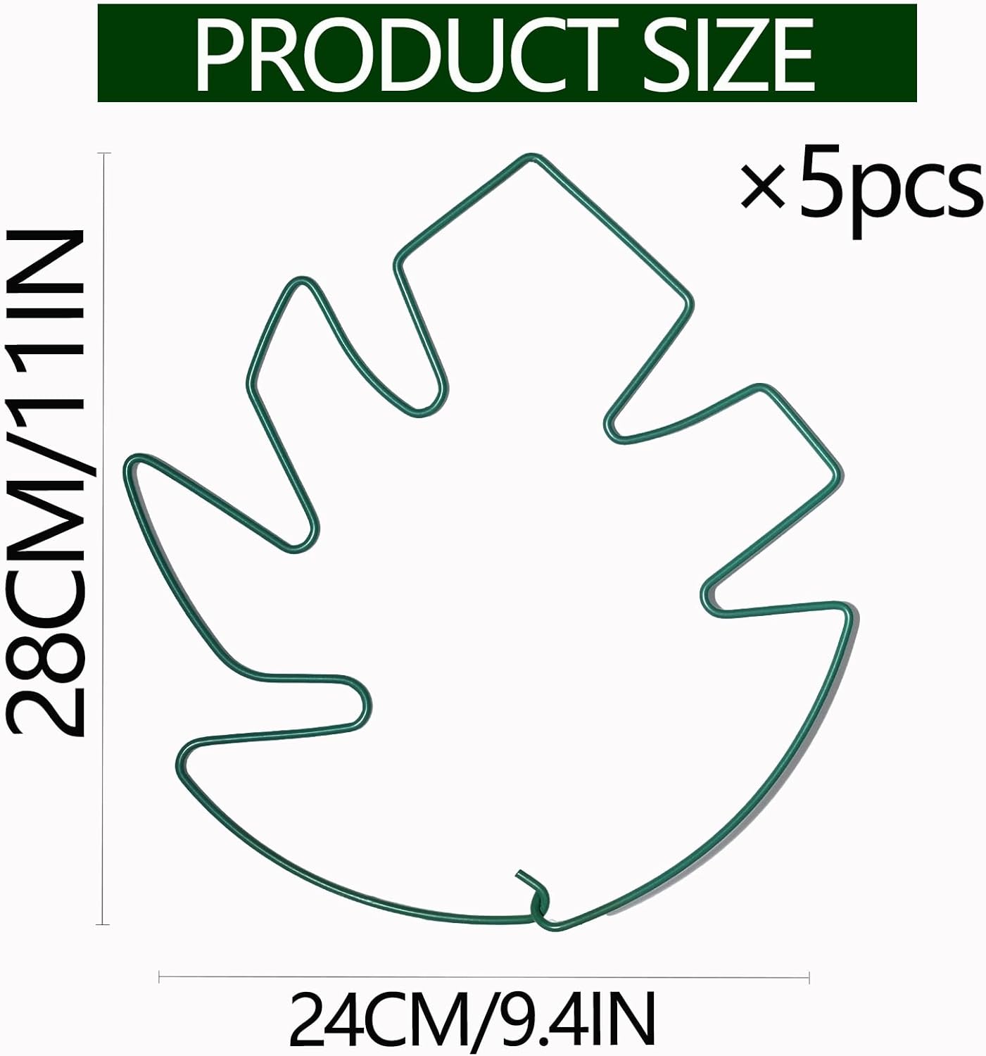 5PCS Green Monstera Plant Stem Support - 11x9.4 Adjustable Fishbone Cactus Stake Holder, Durable, Sturdy Design, Easy Installation, Gentle Grip for Indoor Plants