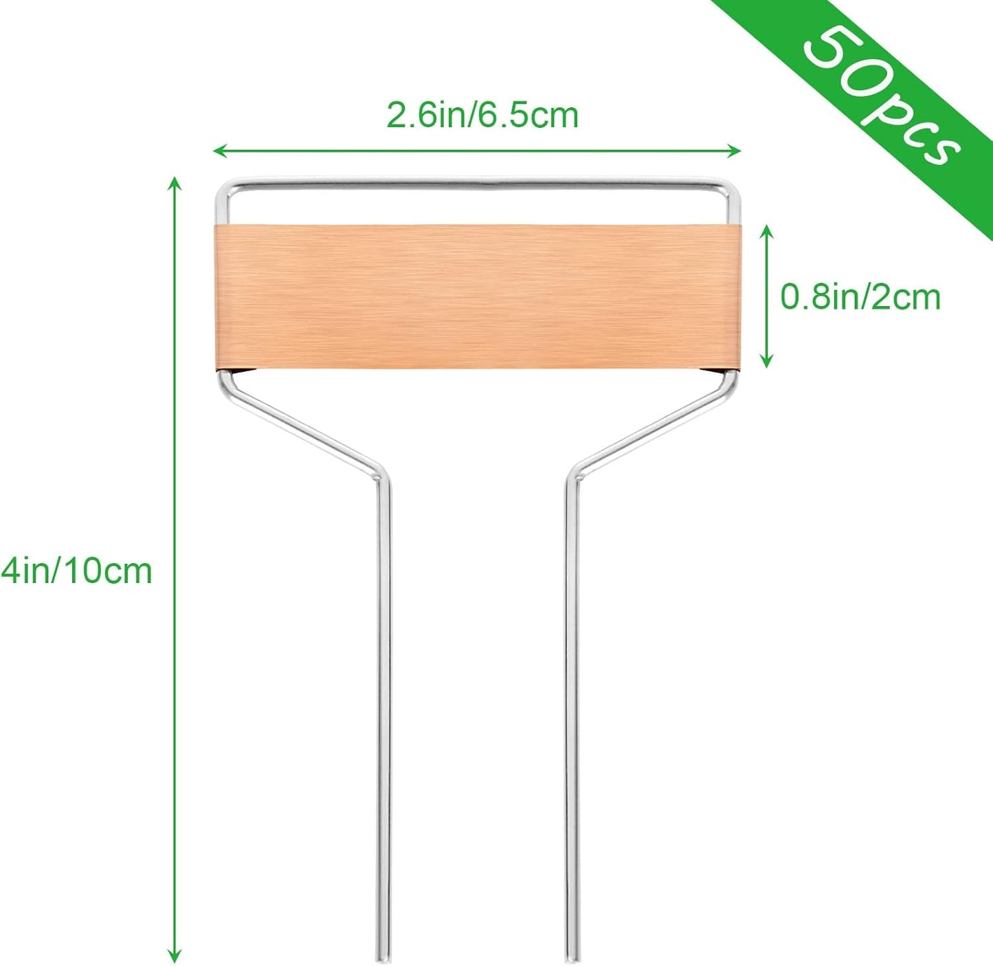 50 PCS Metal Plant Labels Plant Tags 4 Inch Plant Markers For Garden Waterproof Copper Plant Tags Outdoor Garden Label Stakes Reusable Nursery Tags Garden Plant Copper Label For Seedlings