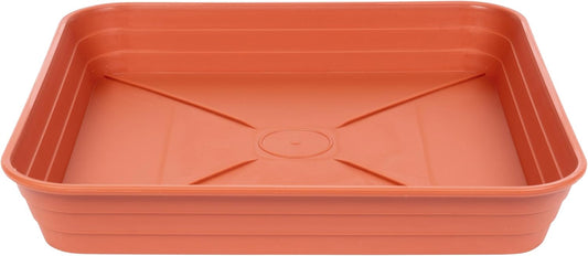 4 Pack Square Plant Saucer Tray 10 inch, 6 8 10 12 14 16 18 20 inch Heavy Duty Plastic Square Plant Saucers for Indoors Outdoor, Flower Planter Drip Trays for Pots, Seed Starting Tray