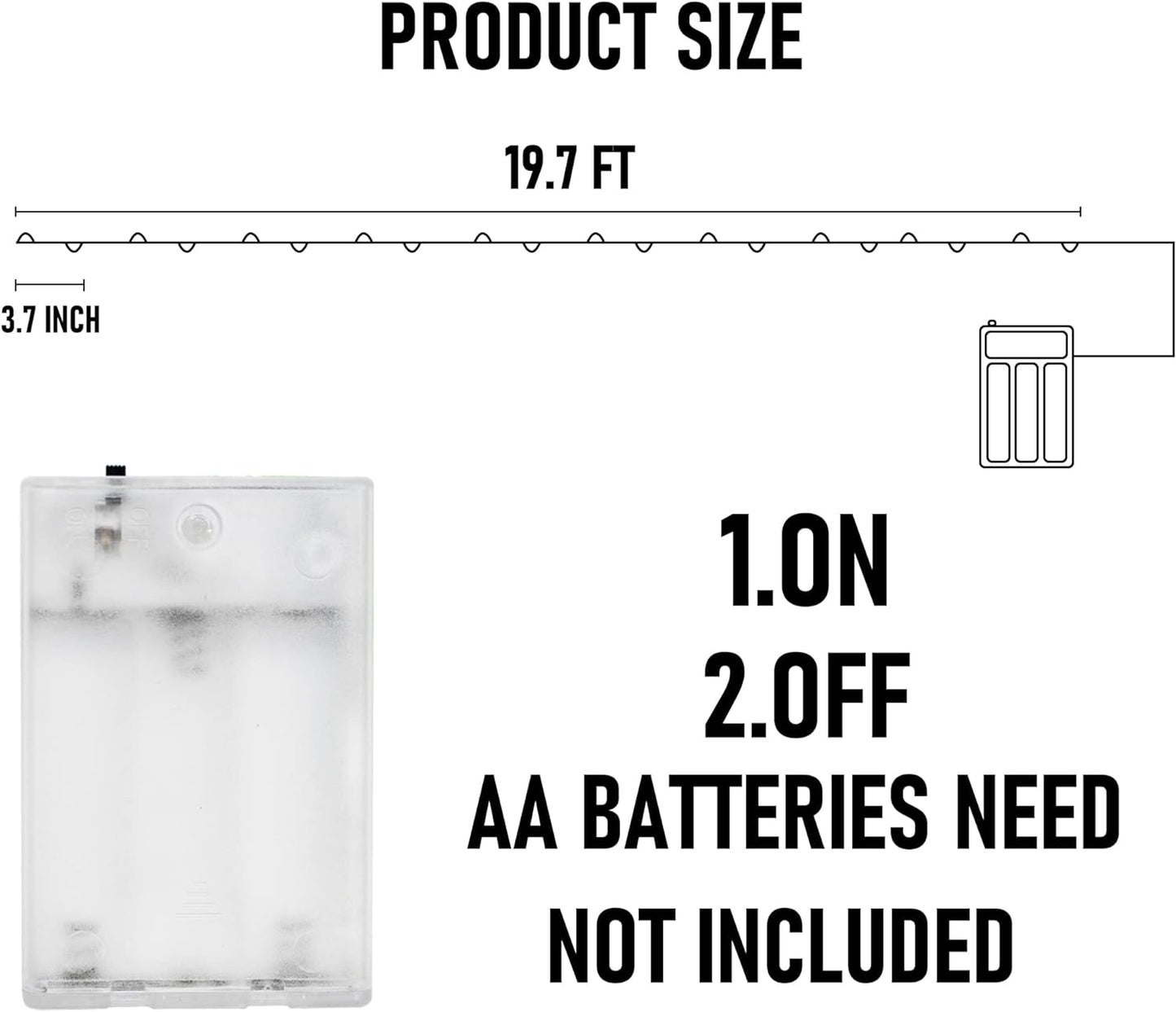 Dazzle Bright Fairy Lights Battery Operated, 2 Pack Total 40FT 120LED Silver Wire Waterproof String Lights, Christmas Decorations for Indoor Outdoor Bedroom Yard Decor, Multi-Colored