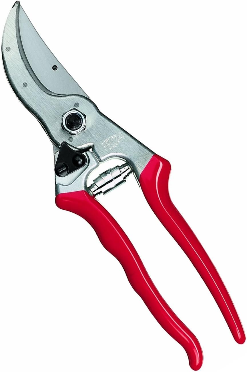 Felco F4 Pruning Shears – 9.25" Swiss-Made Garden Clippers for Pruning | Hand Pruners for Gardening | Garden Tool Cutter with Precision Bypass Blade, Aluminum Body, Replaceable Parts, Nut/Bolt Model