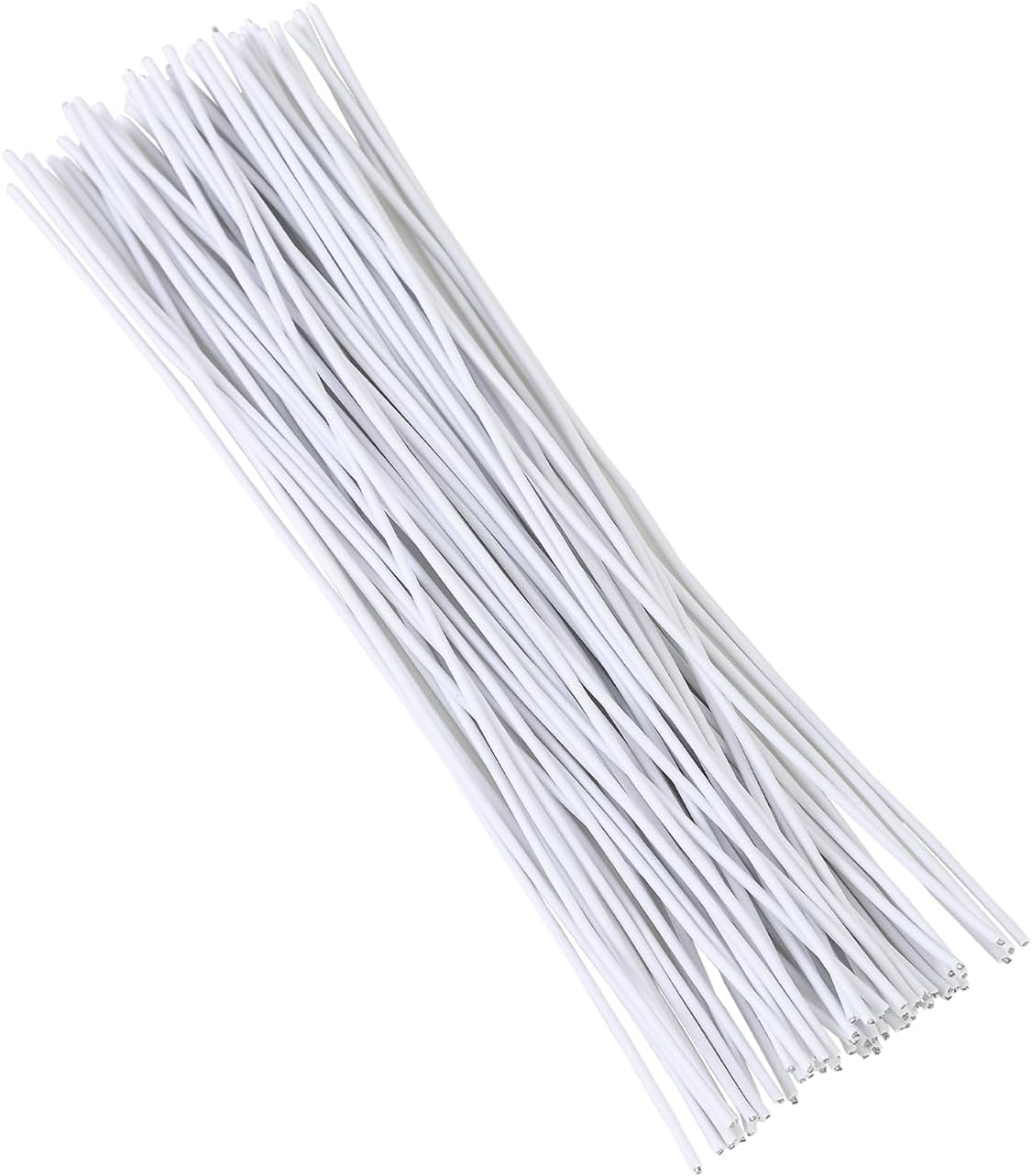 200 Pcs 6 inch Garden Twist Tie, Round Plastic Twist Ties for Plants, Vines and Wrapping Cords or Christmas Tree Gardening Plants Growth and Care, Office Home Cable Organization (White)
