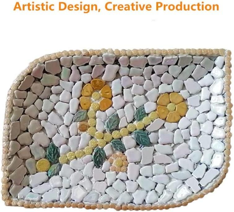 500g/1.1lb Random Color Irregular Ceramics Mosaic Tiles,DIY Making Creative Ceramic Mosaic Tiles for DIY Craft Plates Flowerpots Vases Cups Mosaic Making Supplies (Irregular Rainbow)