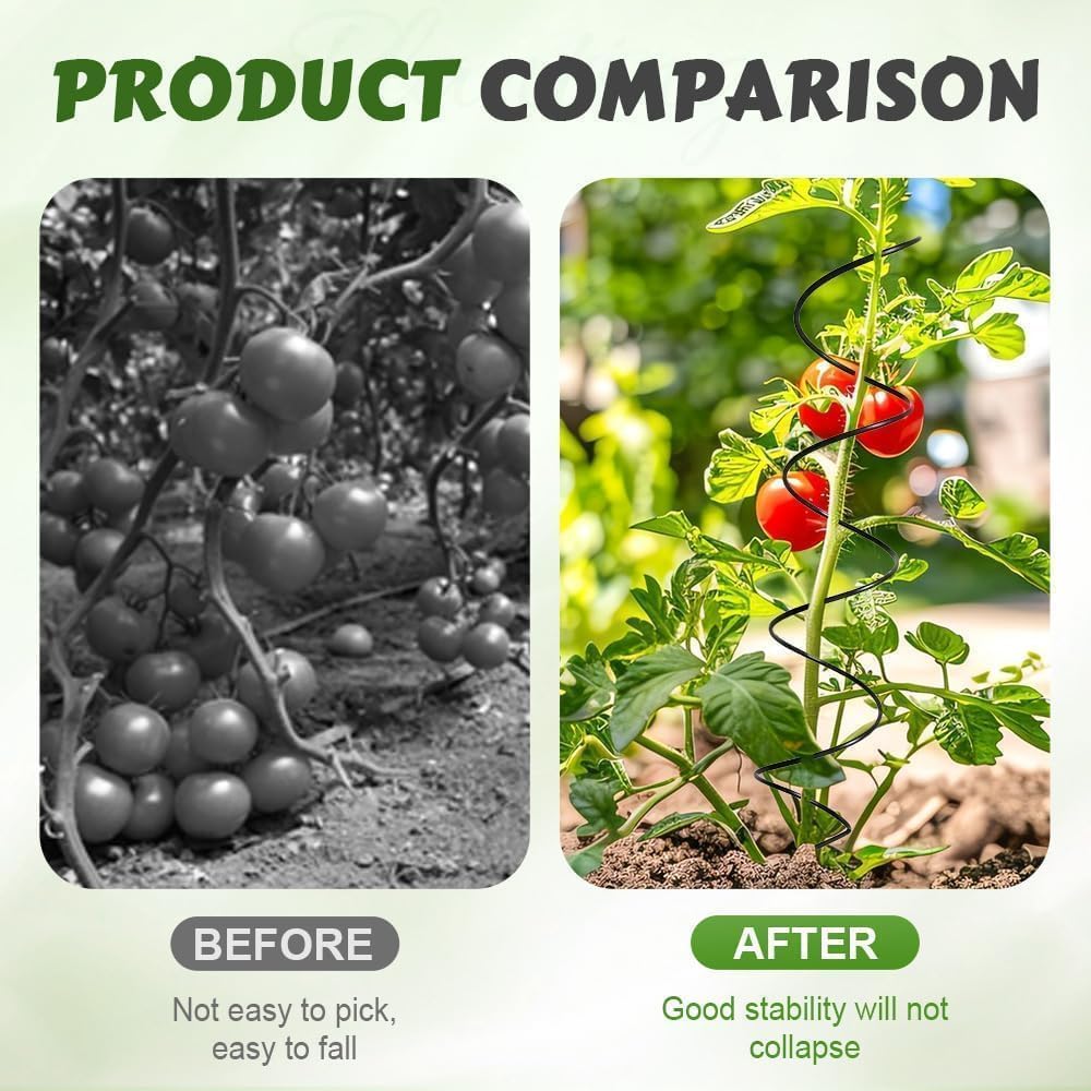 4PCS Tomato Twist Stake, 2025 Spiral Tomato Stakes, Reusable Climbing Plant Stake Tower for Tomatoes & Vines (4PCS)