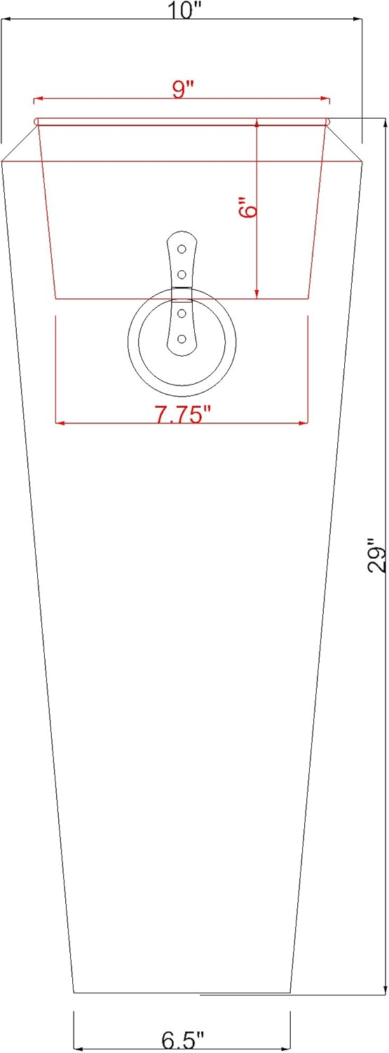 H Potter Patio Deck Indoor Outdoor Garden Flower Planter Set of 2 Rustic with Tray