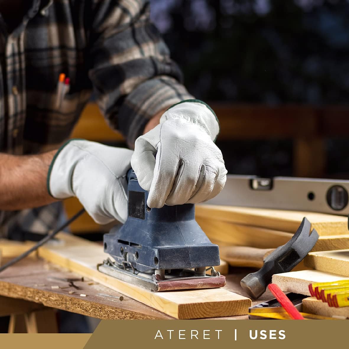 ATERET 36 Pairs 2X-Large Heavy Duty Durable Cowhide Leather Work Gloves I Driver Gloves for Truck Driving, Warehouse, Gardening, Farming