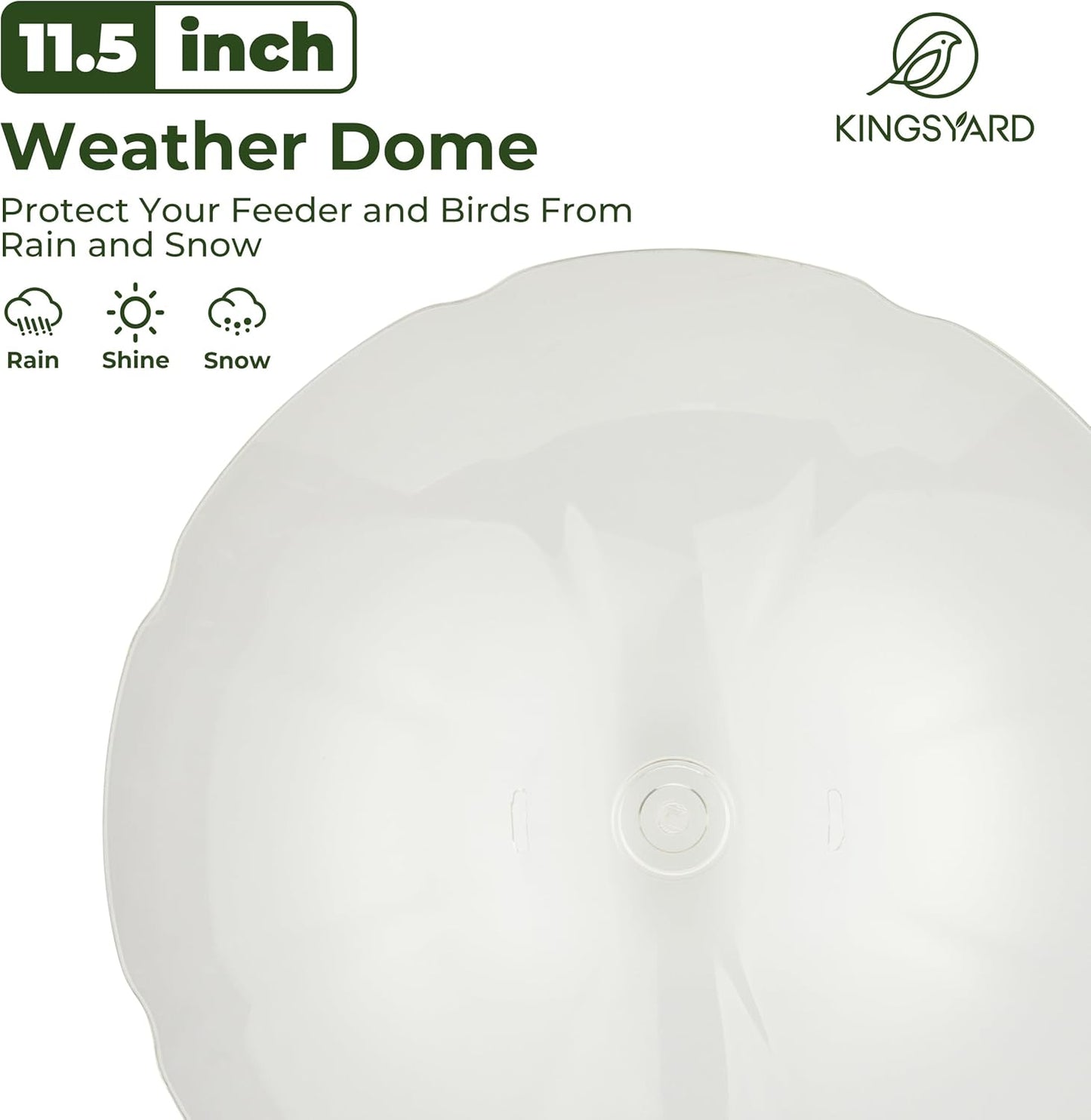 Kingsyard Metal Bird Feeders for Outdoors Hanging, Wild Bird Feeder for Finch Cardinal, Large Tray and Rainproof Dome, 2 lbs Seeds Capacity (Antique Copper)