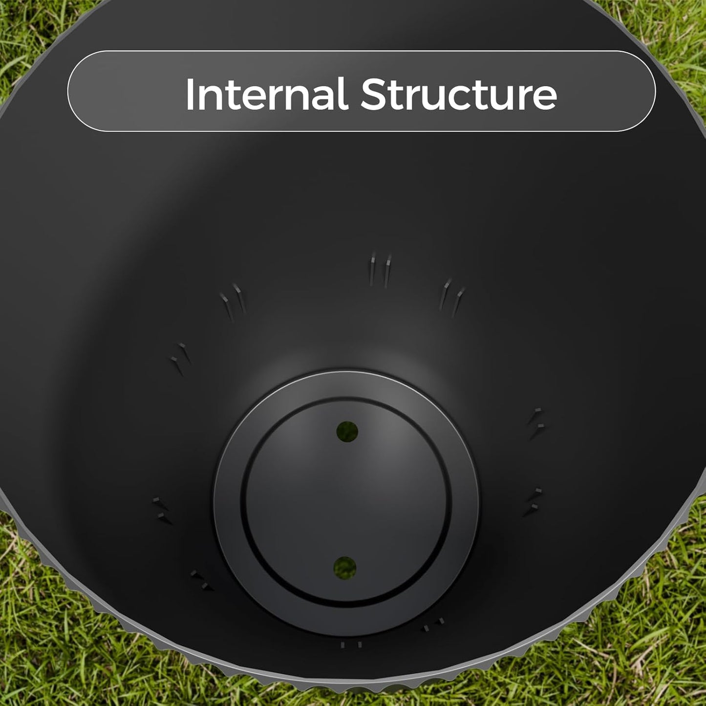 23.6" Tall Outdoor Planters, Set of 2 Large Plastic Flower Pots for Indoor & Outdoor Use, Modern Striped Decorative Garden Planters with Drainage Holes for Patio, Porch, Balcony, Black