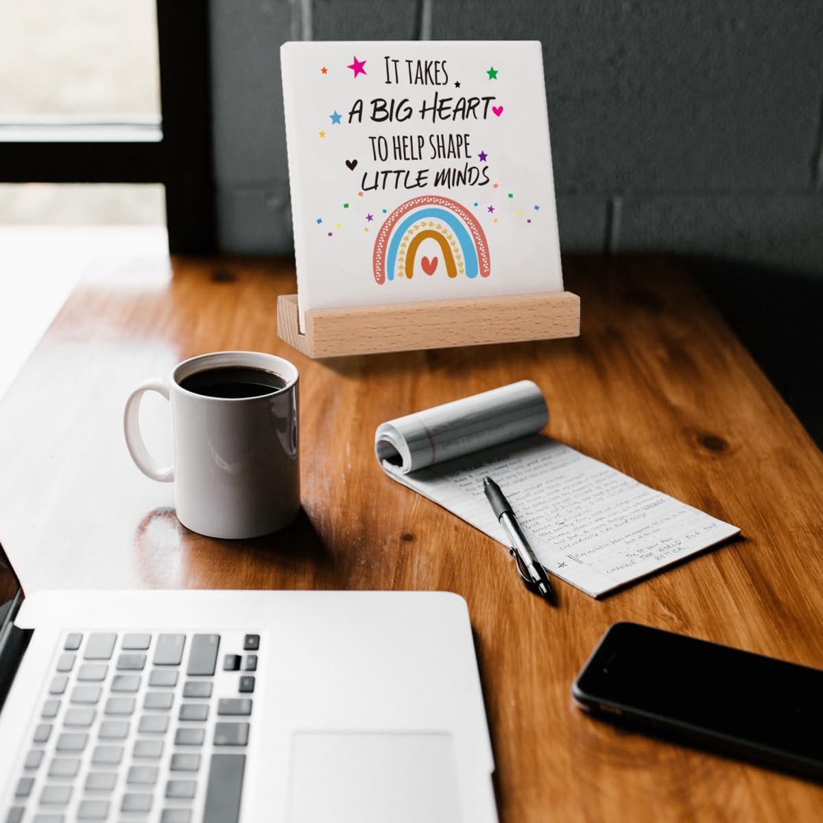 Teacher Appreciation Gifts Graduation Birthday Gifts for Teacher Mentor Coach- It takes a big heart to shape little minds -Teacher's Day Gifts Teacher Decor Ceramic Plaques