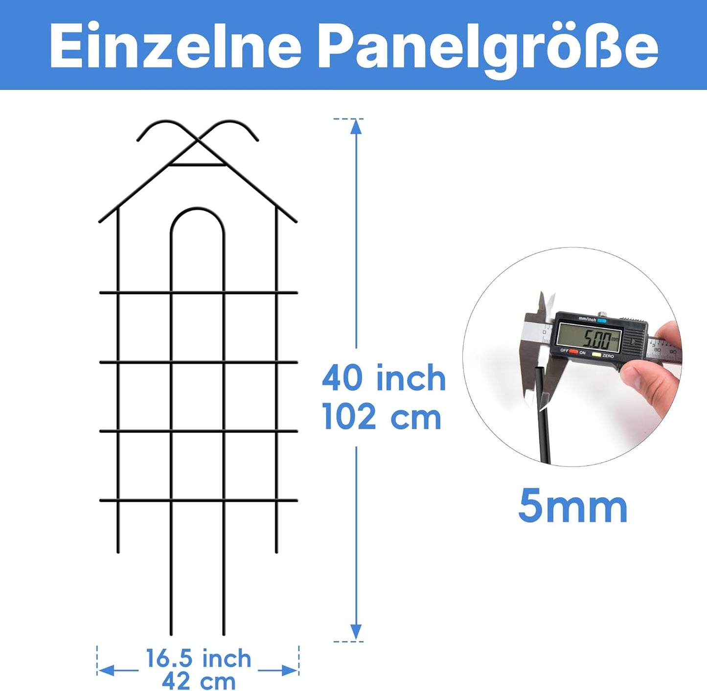 ARIFARO 40'' Metal Garden Trellis Indoor/Outdoor Sturdy Plant Trellis for Potted Plants,House Plants, Climbing Vines, Pack of 4, Black