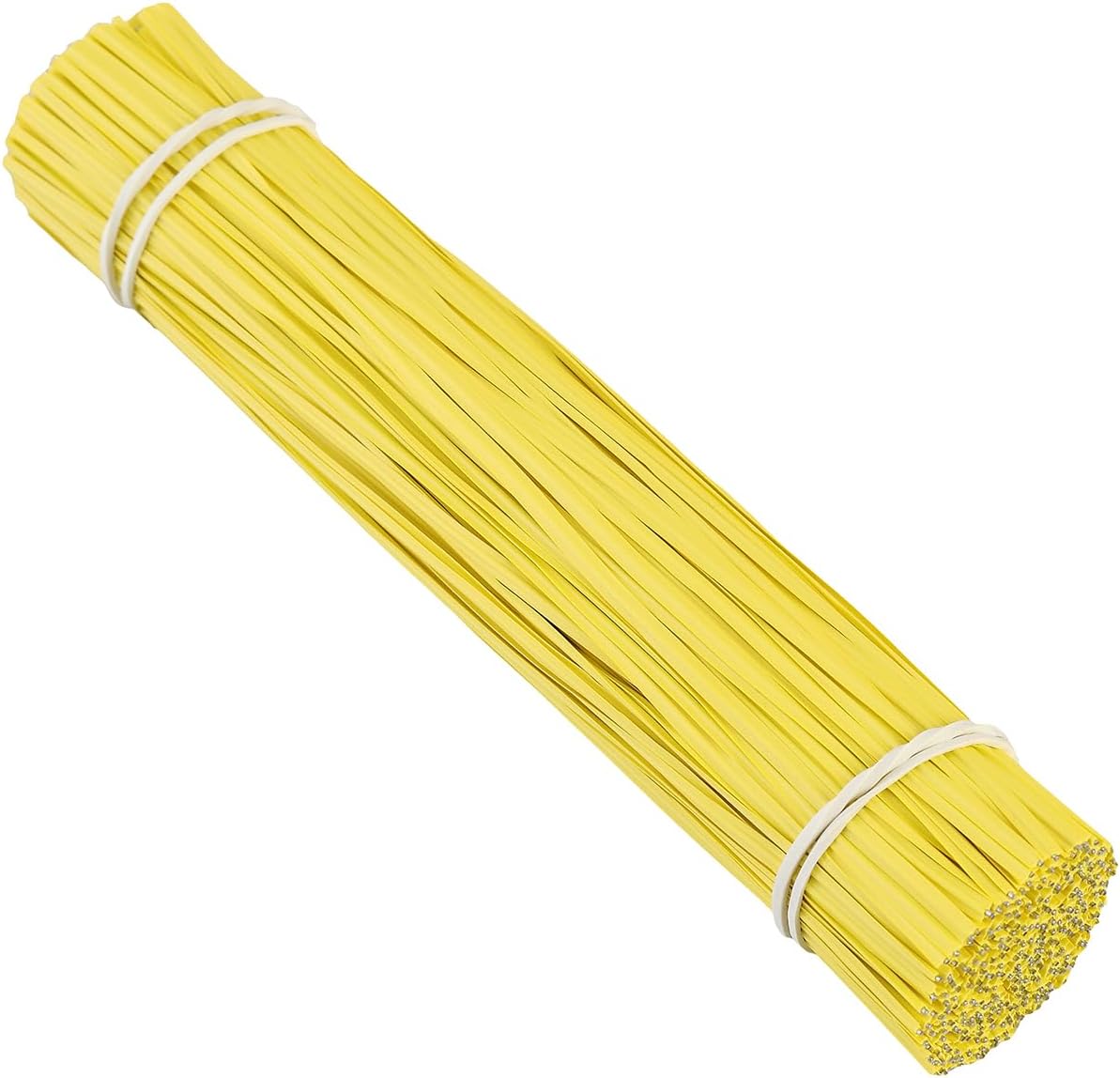 300 Pcs 6 inch Yellow Plastic Twist Ties, Cable Ties, for Bags, Gardening Tools