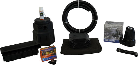 HALF OFF PONDS Pond Free Cascade 4100 Waterfall Kit with 10' x 25' PVC Liner and 4,100 GPH Pump - PVCPMDP6