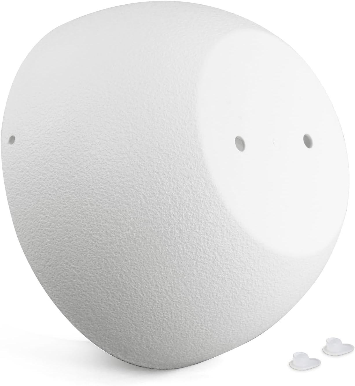 10 inch Hanging Planters for Indoor Outdoor Plants, 2 Pack Hanging Flower Pots with Drainage Holes and Chain for Garden Balcony Porch, Round Plastic Hanging Baskets for House Plants, White