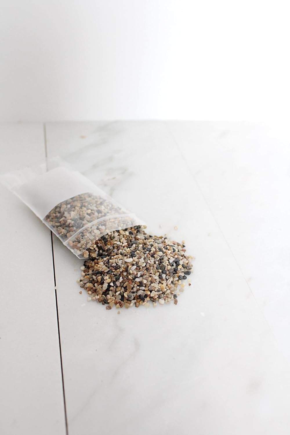 My Shelfie Bonsai Tree Blue Jacaranda Starter Kit, 3 Inch Pot, White Ceramic Planter with Sand Topper