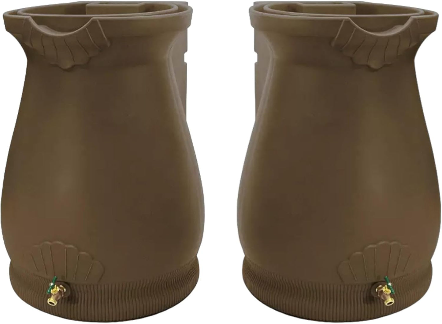 65-Gallon Urn Rain Wizard Decorative Barrel (Oak, 2 Pack)