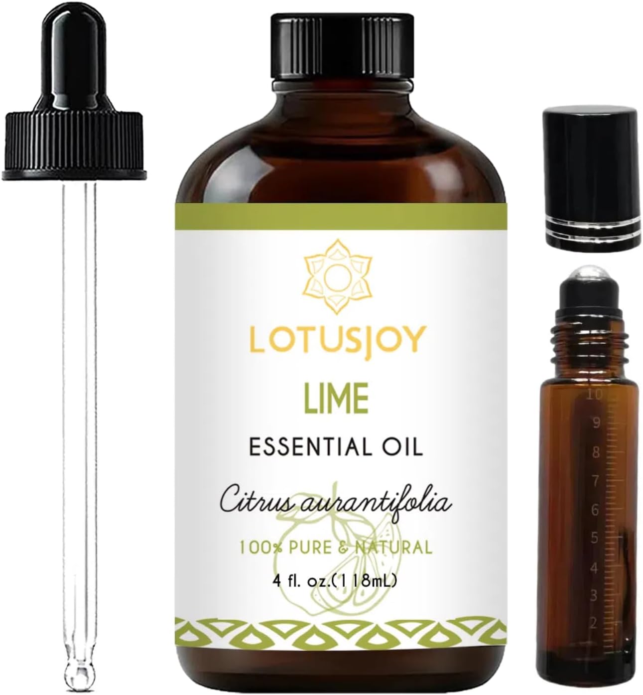 Lime Essential Oil, Pure Natural Organic Lime Oil for Aromatherapy Beauty Home Care - 4 Oz