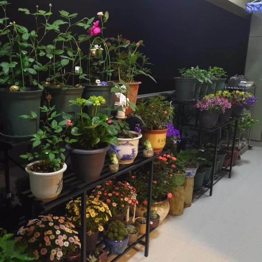 Zhongma 3 Tier Sturdy Plant Stand Space-Saving Heavy Duty Plant Holder for Home Indoor and Outdoor, L35.43 xW17.32 x H39.37 inch, 660 LBS Capacity & Heavy Duty Construction. …