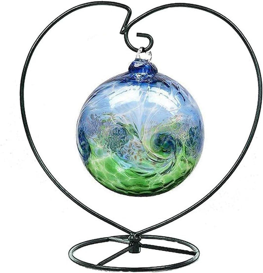 Ornament Display Stand Air Plant Stand Iron Hanging Stand Flower Pot Stand Rack Holder for Hanging Glass Globe Witch Ball Terrarium Christmas Ornament and Home Wedding Decoration(Black) (Love)