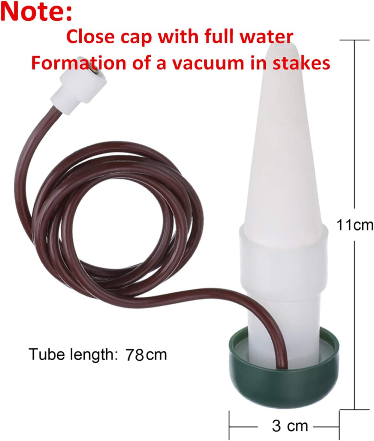 Hestya 10 Pack Plant Watering Stakes Automatic Devices Plant Self Drip Irrigation Slow Release Indoor Outdoor Terracotta Water Spikes for Potted Plants Flower (Black Base)