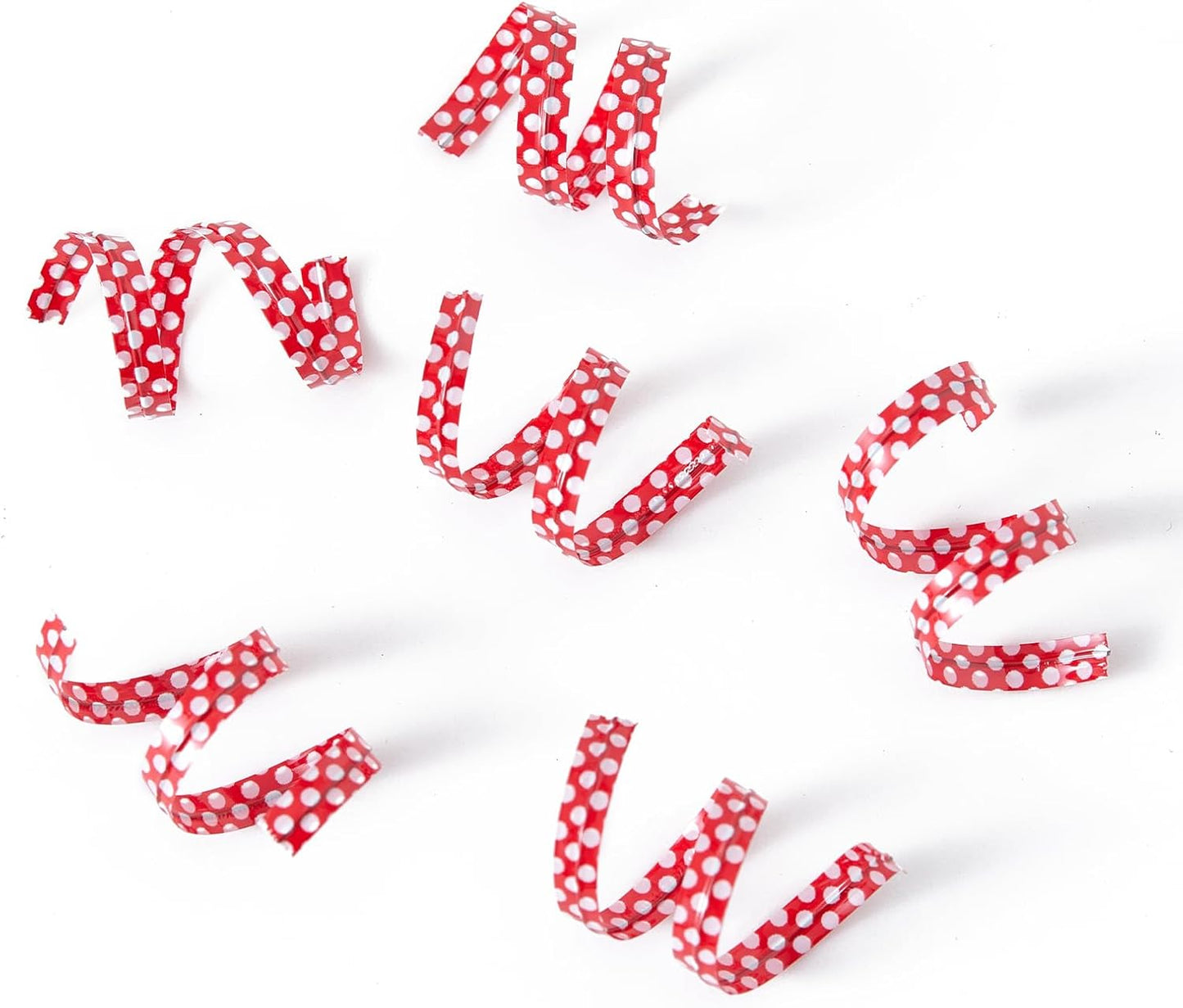 500 PCS 4" Polka-Dotted Bag Twist Ties,Red with Dots Plastic Twist Ties Bread Bags Ties for Candy Cookies Gift Bags and Decoration