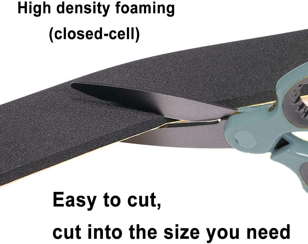 Adhesive Foam Strips -1" W x 1/8" T- Neoprene Weather Stripping High Density Foam Tape Seal for Doors and Windows Insulation