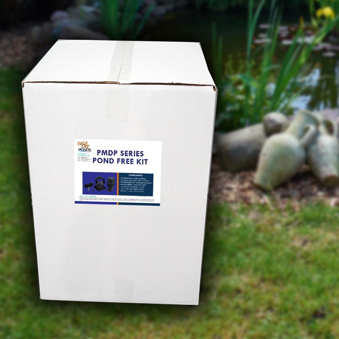 HALF OFF PONDS Pond Free Cascade 4100 Waterfall Kit with 10' x 25' PVC Liner and 4,100 GPH Pump - PVCPMDP6