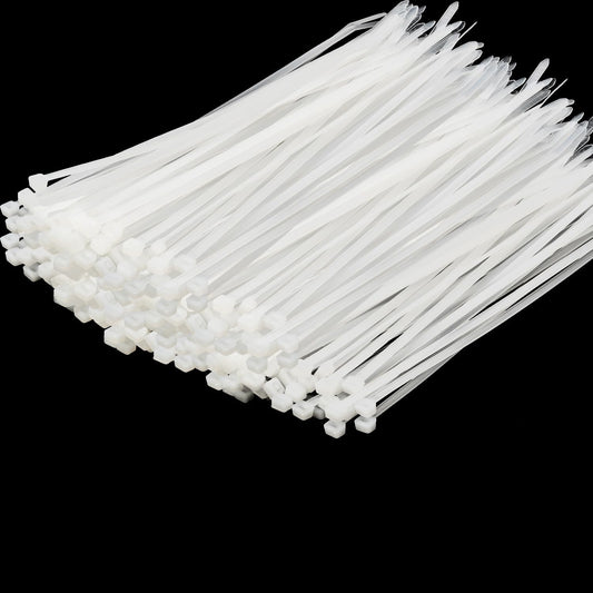 14 Inch Zip Ties White 1000 PCS, 40 Lbs- Heavy Duty Tensile Strength, Nylon PA66 UV Resistant Cable Ties for Indoor and Outdoor Use - Ideal for object bundling and fastening
