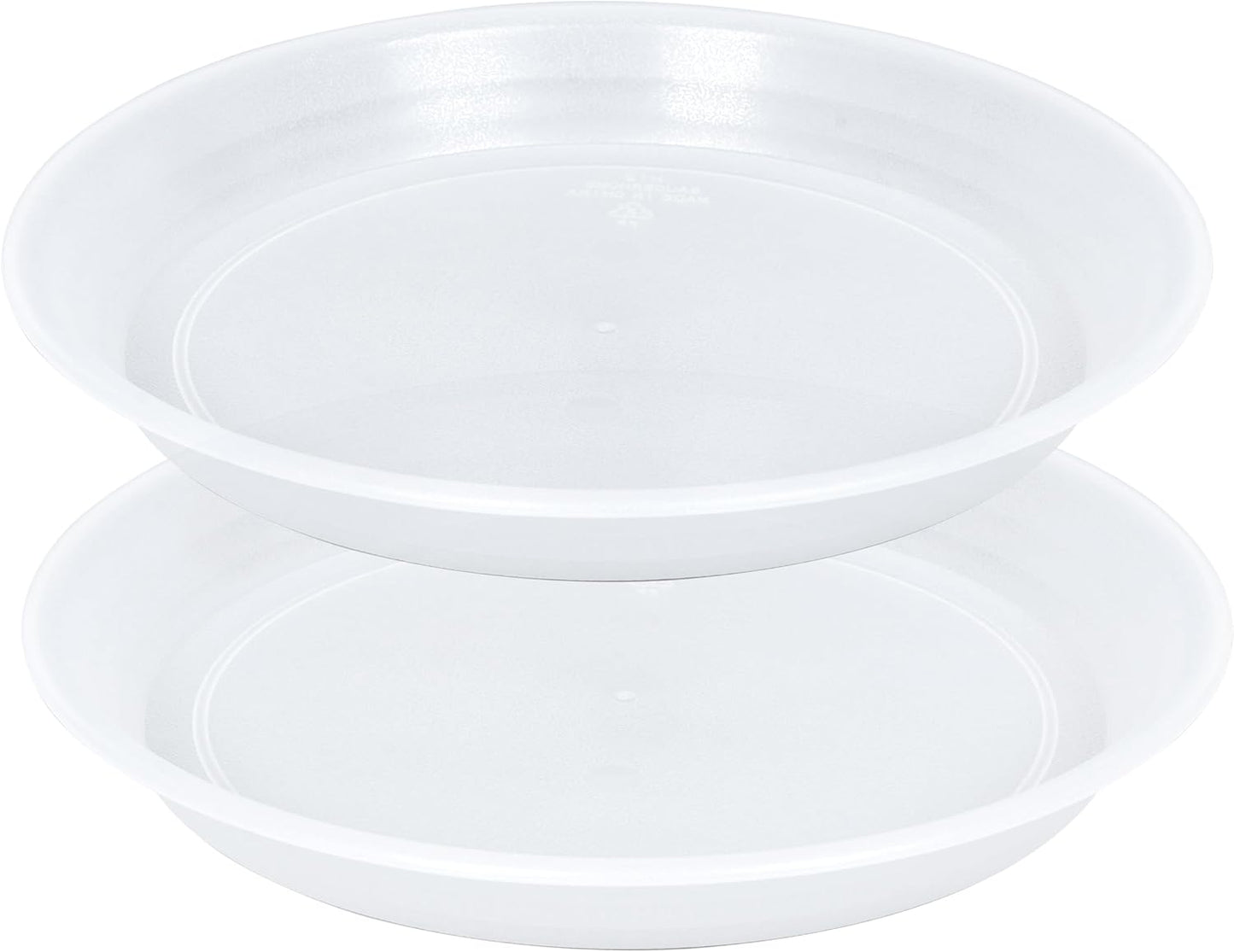 2 Pack Clear Plant Saucer Drip Tray 11 12 inch, Pot Base for Plants Indoor, Plastic Flower Planter Saucers and Drip Trays for, Heavy Durable Plant Plate Water Catcher (12", Clear)