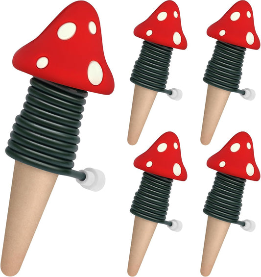 BYDOLL Plant Self-Watering Stakes Automatic Dripper Watering Spikes for Indoor Outdoor Bonsai,Houseplant Insert Devices for Vacation Garden use,Drip Irrigation System for Plant 5 Pack