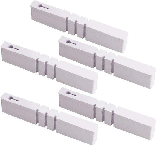 Acrux7 1000Pcs 8 Inch Wrap Around Plant Tags, White Waterproof Hanging Tree Tag Garden Labels, Plastic Plant Labels Tree Name Tags for Outdoor Garden Nursery Plants