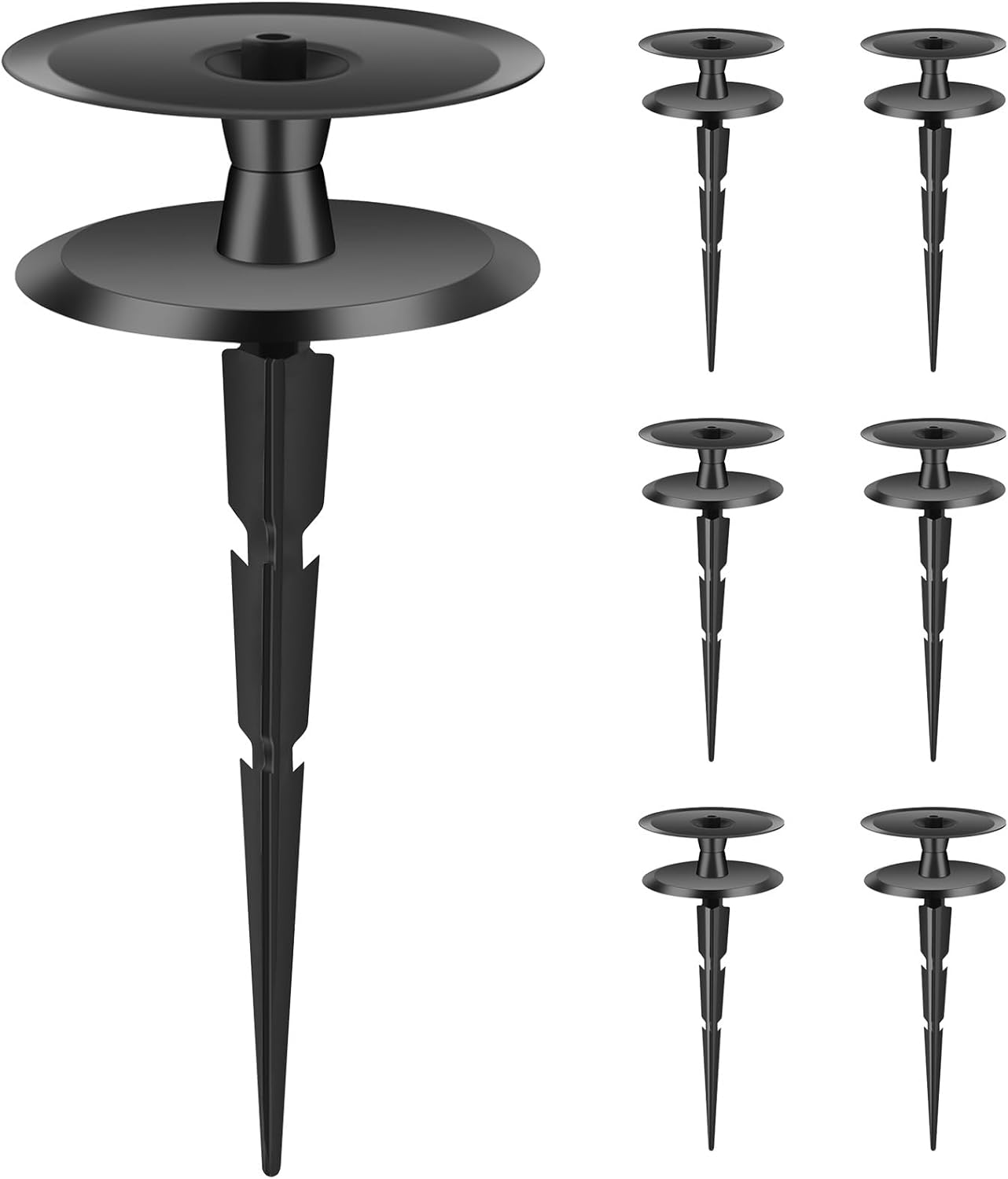 6 PCS Garden Hose Guide Spike,Hose Guide Stake Heavy Duty Pure Metal Hose Roller Guide,Keep Flowering Hose Out of Flower Beds,Rustproof Coated Garden Hose Stake for Yard,Lawn Hose Roller Support